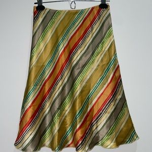 Colorful Silk a line skirt